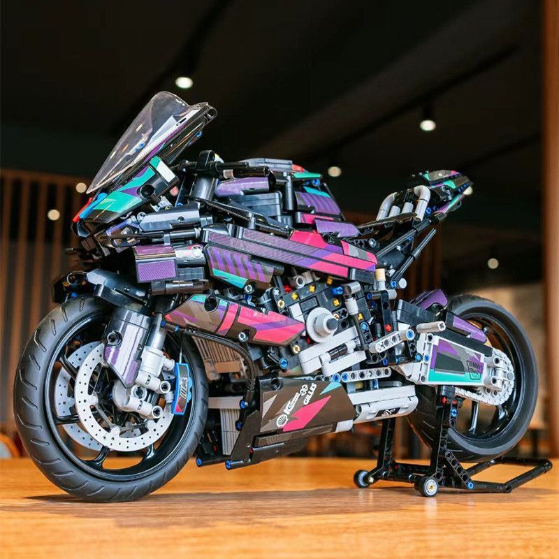 相容樂高積木寶馬摩托車M1000RR機車模型高難度拼裝男孩玩具禮物