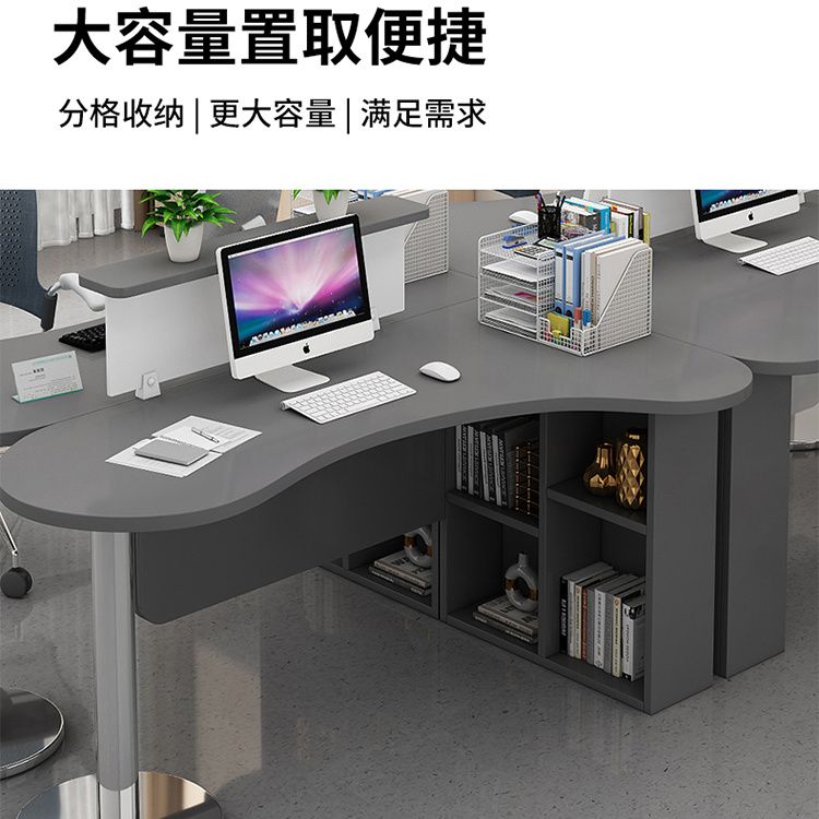 現貨速發！免運 書桌 書櫃 辦公桌 電腦桌 學習桌 簡約現代弧形轉角書桌書櫃學習桌電腦桌單人辦公桌高階時尚經理桌 八折下殺 特價出 可開發票