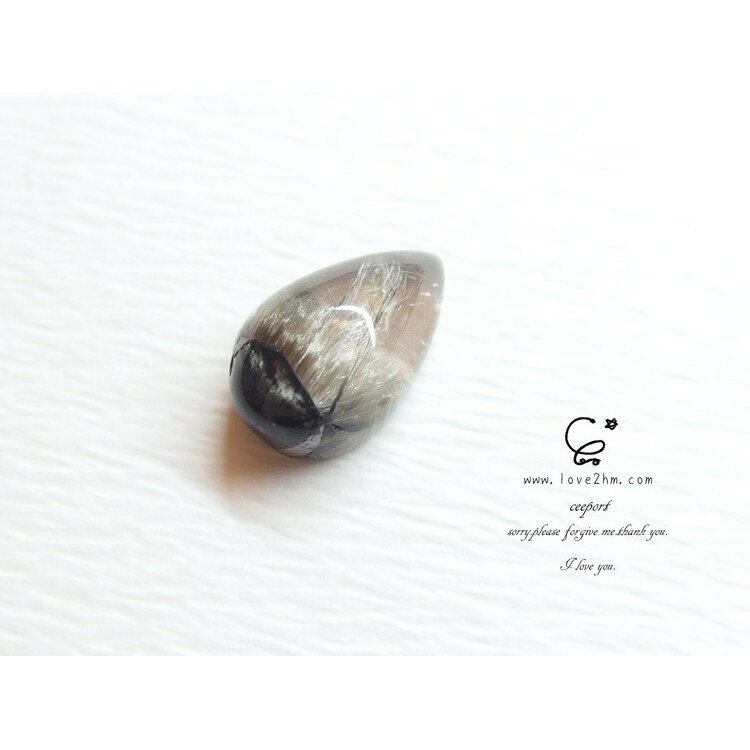 裸石-黑銀鈦V/黑銀鈦/水晶飾品/ [晶晶工坊-love2hm]