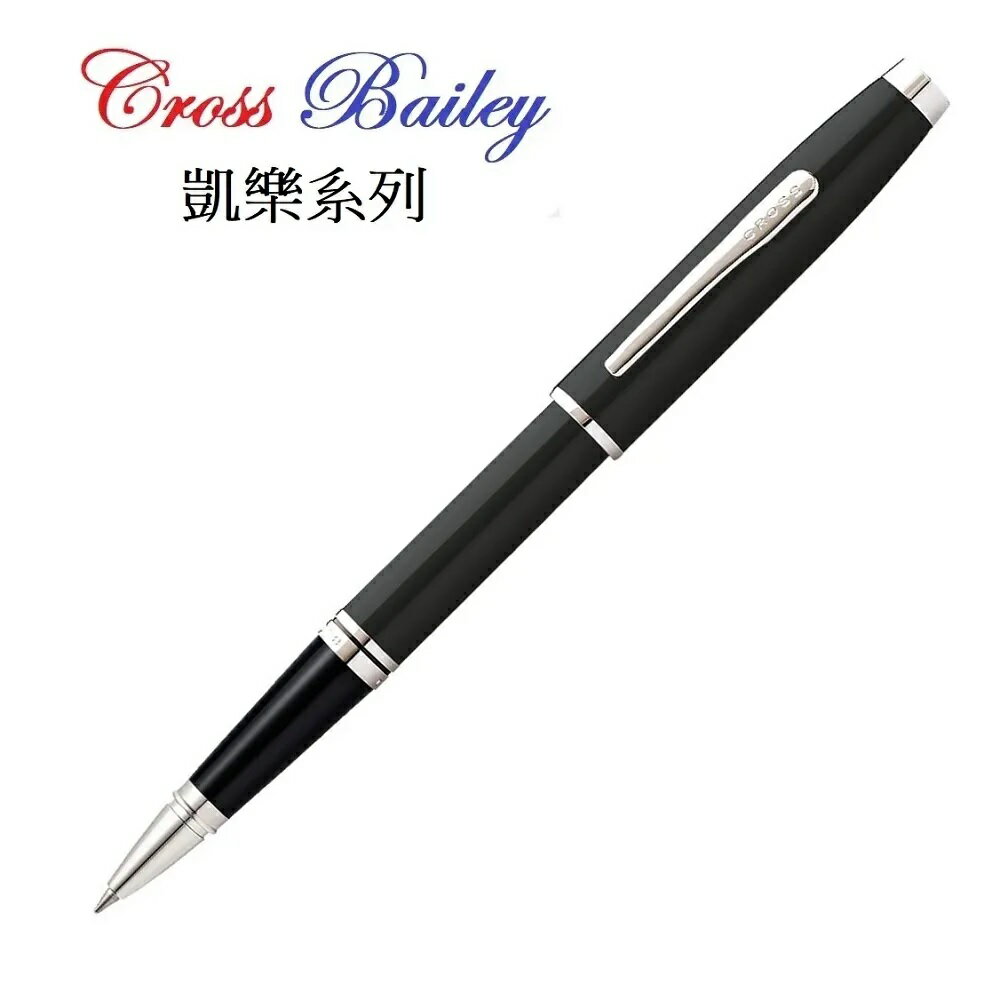 CROSS 高仕Cross高雲系列 黑琺瑯亮鉻鋼珠筆AT0665-6