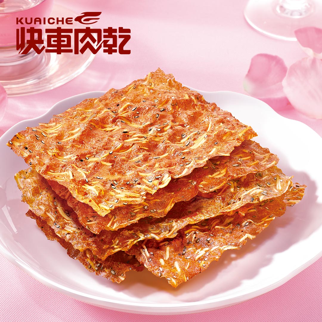 【快車肉乾】脆脆經典大禮盒★ 杏仁香脆肉紙(原味/芝麻/黑胡椒/櫻花蝦/海苔/椒麻)口味任選兩大包★〔共2包入〕 1