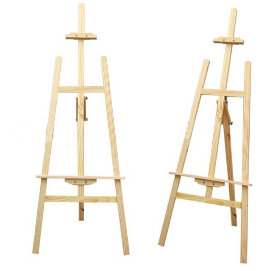 【畫架-落地款】實木畫架 松木畫架 實心松木 多角度調整 多種用途 畫架 廣告架 海報架 1