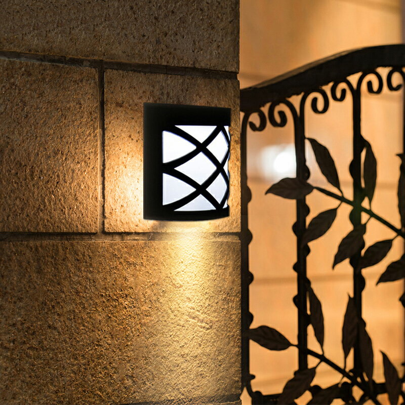 倍綠太陽能戶外防水LED壁燈家用花園別墅庭院裝飾氛圍壁燈圍墻燈