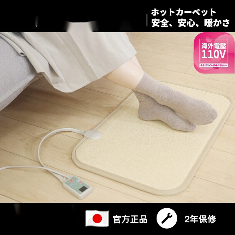 地毯 海外用110V電壓 日本JPHEAT碳晶地暖墊遠紅外電熱腳墊4060