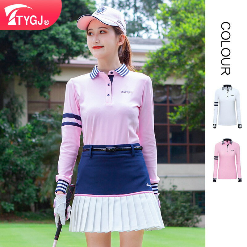 TTYGJ秋季新款高爾夫服裝 女款運動球服上衣 羽毛球長袖t恤