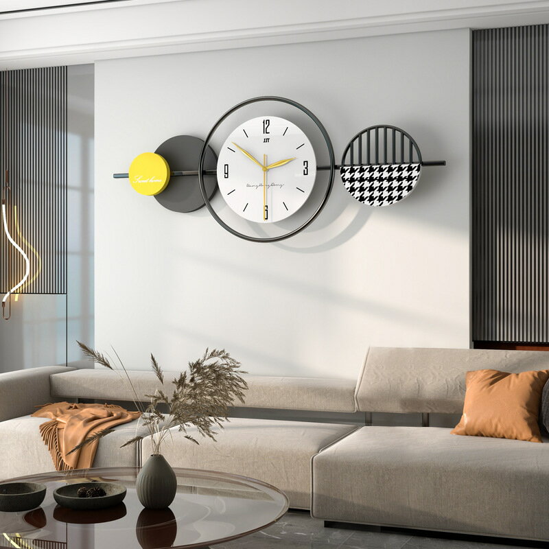 網紅創意掛鐘客廳時尚現代簡約時鐘掛墻家用超大藝術裝飾鐘表