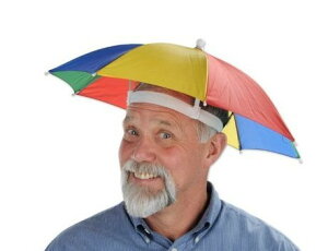 傘帽 帽子傘 雨傘 彩虹傘