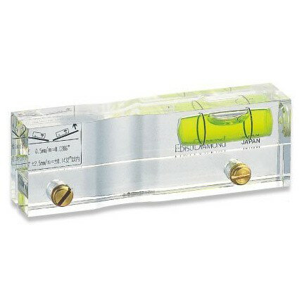 EBISU惠比壽 製 水晶角尺用水平尺 曲尺 ED-RU 水平儀 攜帶方便 透明 建築.土木.配管