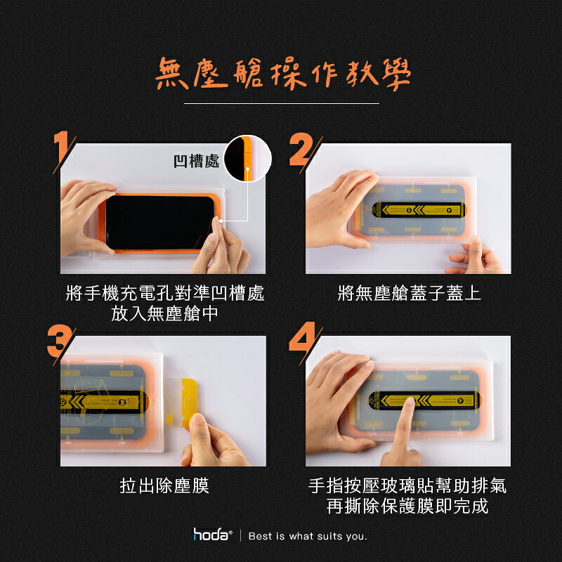 hoda 0.33mm 玻璃貼 保護貼 滿版 聽筒 iphone 13 pro max 附 無塵艙 貼膜神器 6