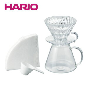 【沐湛咖啡】日本製 Simply HARIO V60 玻璃手沖咖啡套組 S-VGBK-02-T 錐形02濾杯