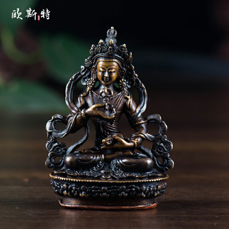 尼泊爾 藏傳佛教用品銅手工密宗小佛像隨身佛紫銅金剛薩埵佛像