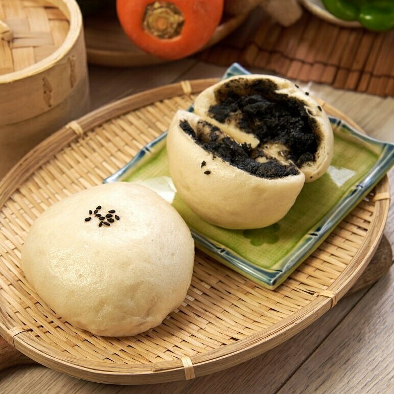 溫度手感包子-芝麻包(全素) 576g±10g/6入