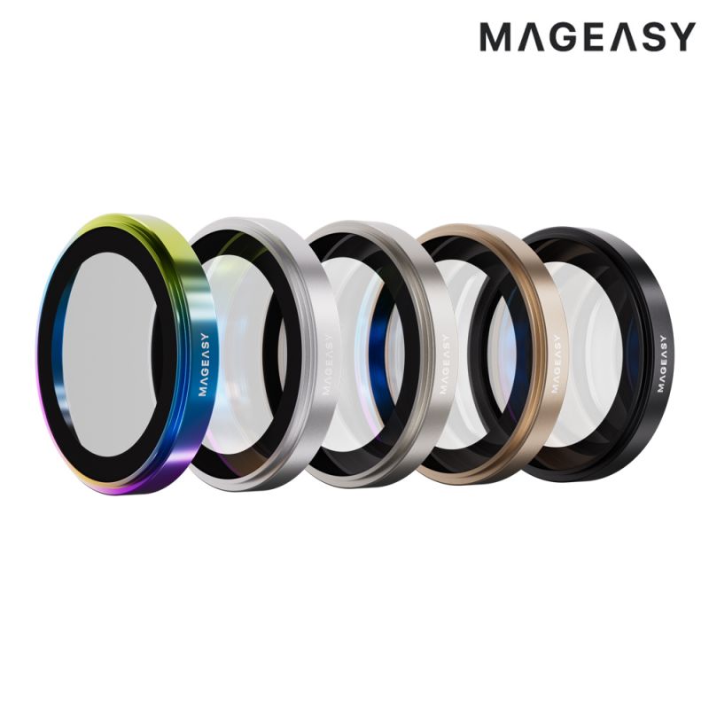 MAGEASY Apple 蘋果 iPhone 16 Pro / iPhone 16 Pro Max Lenz 藍寶石鏡頭貼 鏡頭保護貼 鏡頭膜【愛瘋潮】