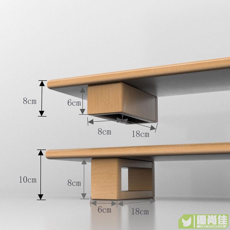 ★品質好貨★實木腦增高架松木桌面收納架櫸木顯示器抬高護頸擺臺底座架子 桌上螢幕架 螢幕增高架 腦螢幕架 收納架 桌面收納