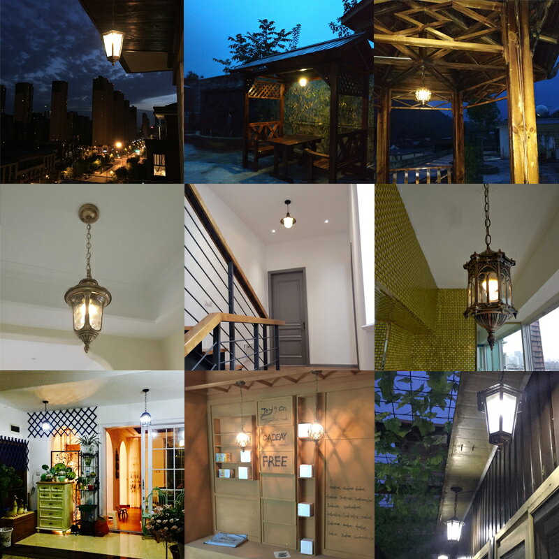 美式鄉村復古吊燈單頭戶外庭院燈led餐廳玄關過道陽臺室外燈具
