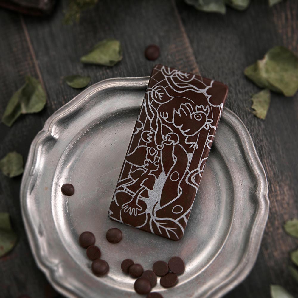 壞唇Badlip 72%故事風彩繪圖騰純脂巧克力 (40g/片)｜Kreative Chocolate創意巧克力