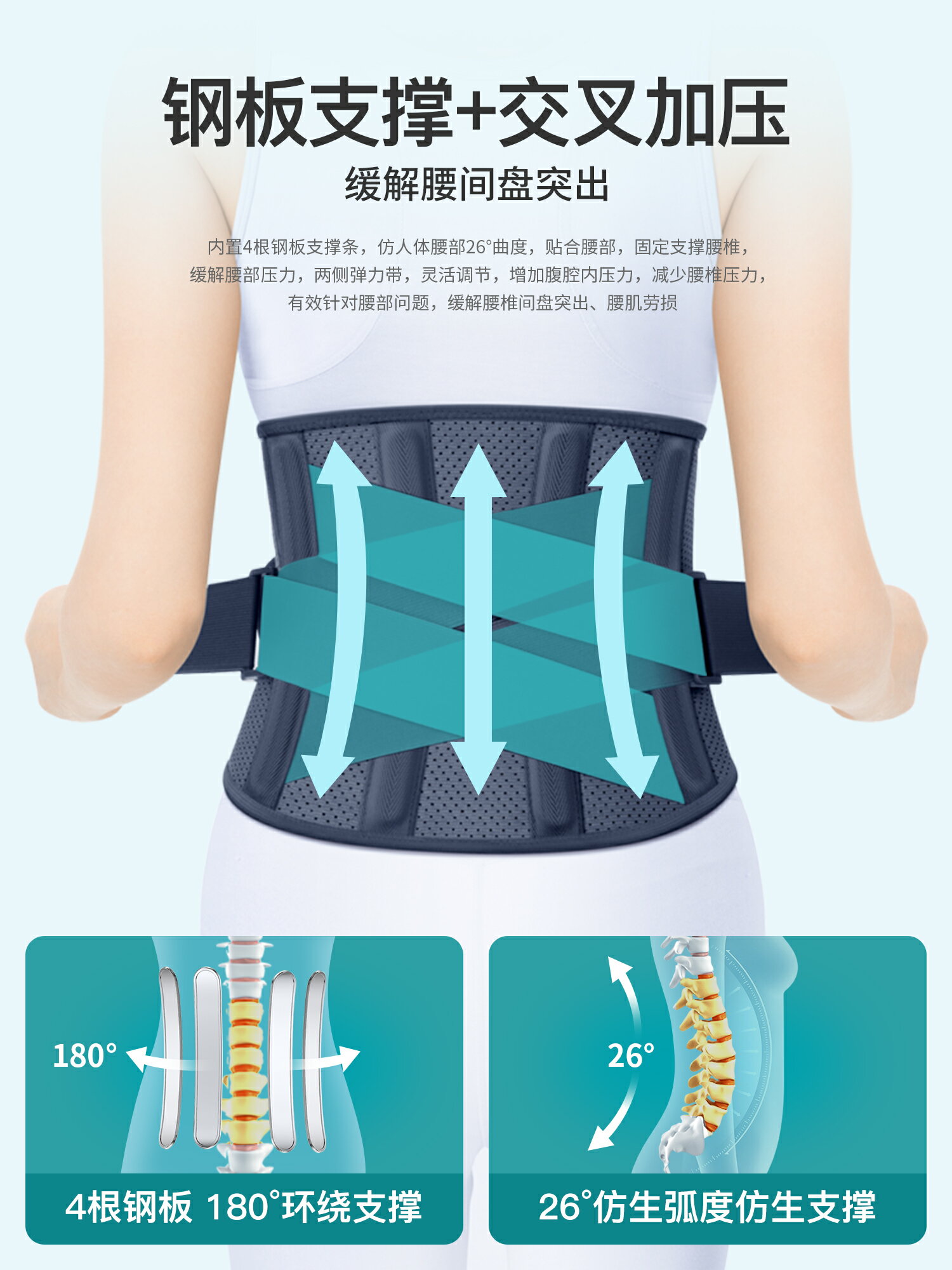 護腰帶腰間盤腰椎間盤突出腰肌勞損四季醫用腰圍腰托疼男女士專用