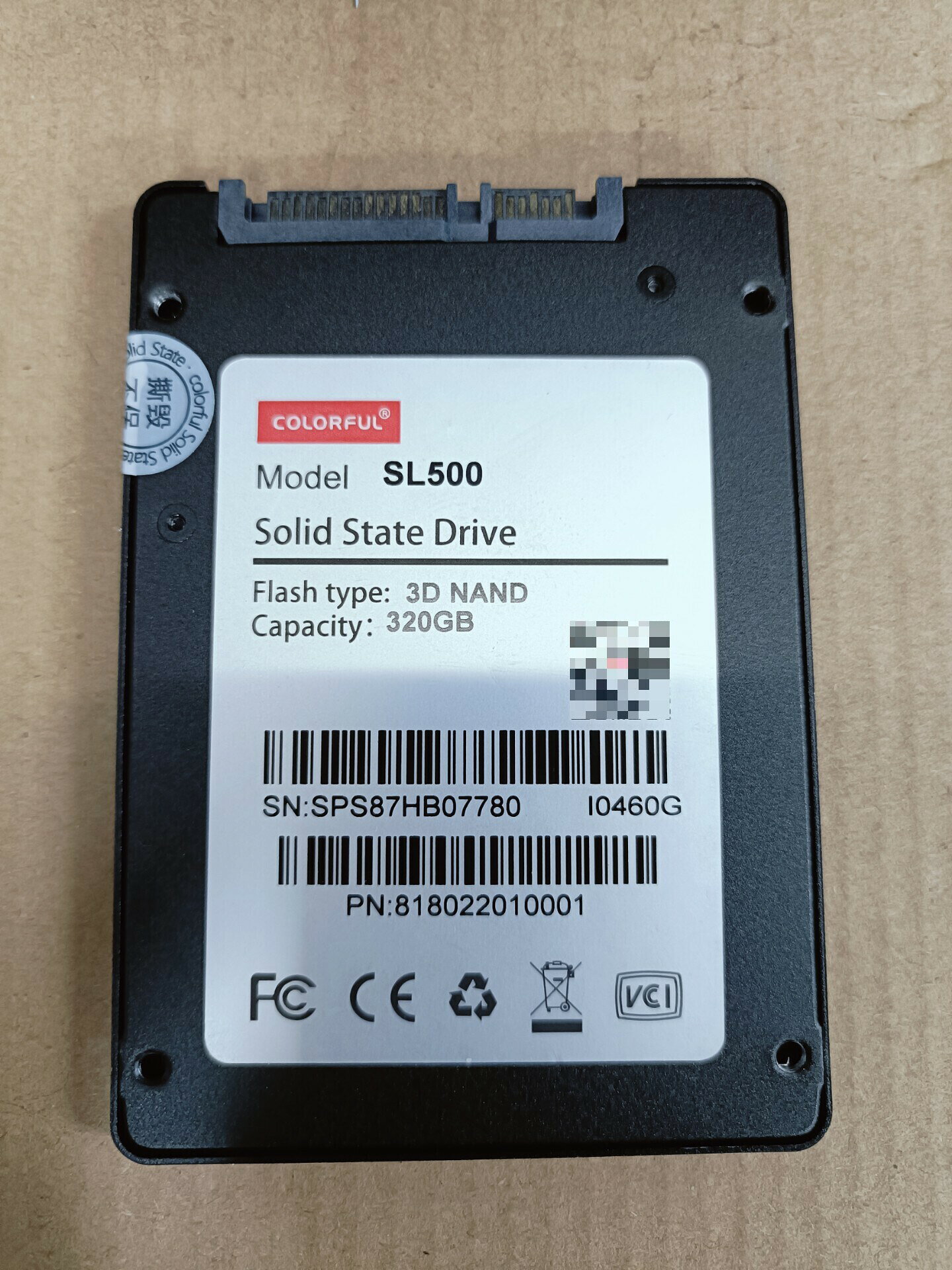 七彩虹320G SSD固態硬碟 拆機件 高速讀寫 電腦升級 筆電改裝 耐用穩定