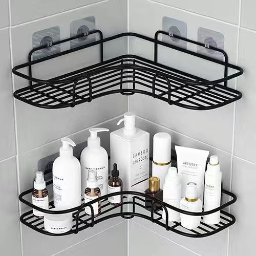 免打孔浴室廚房衛生間置物架洗澡間洗手間牙刷掛墻上多功能置物架