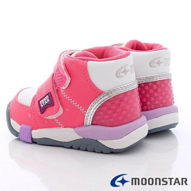 日本月星Moonstar機能童鞋矯健系列寬楦穩定彎曲鞋款21404粉(中小童段/中大童段) 5