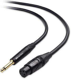 [2美國直購] 電纜線 Cable Matters XLR to 1/4 TS Microphone Cable, Unbalanced Female XLR B07SNGBD2F