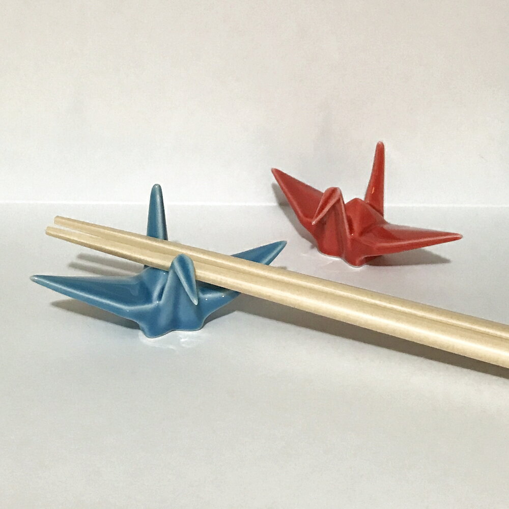 日本製 紙鶴造型 陶瓷筷架｜小鶴日貨
