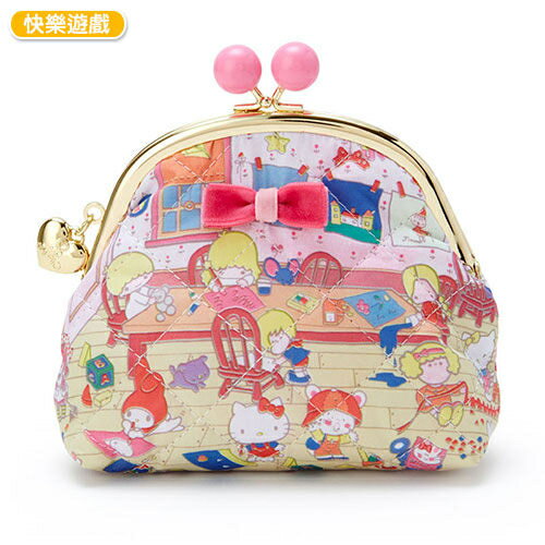 【震撼精品百貨】Hello Kitty 凱蒂貓 SANRIO繽紛包裝紙第二彈珠扣式零錢包(快樂遊戲) 震撼日式精品百貨