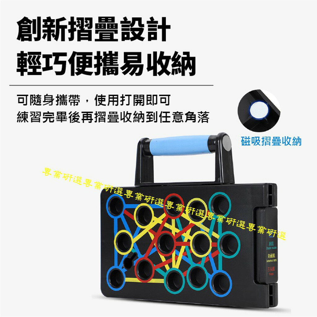 【台灣現貨  】俯臥撐板 伏地挺身板 俯臥撐支架 伏地挺身器 24種鍛鍊方式 ABS工程級握把 底部防滑 摺疊設計 8