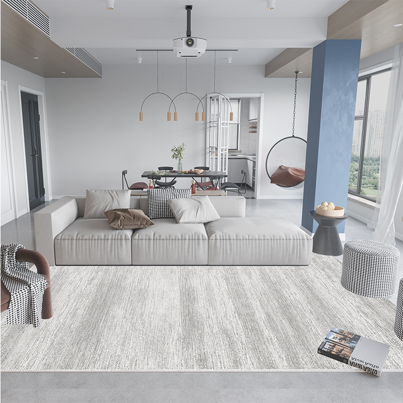 北歐輕奢灰色地毯客廳沙發茶幾地墊臥室滿鋪現代簡約可定制大地毯【聚物優品】