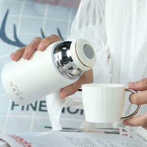 高顏值304不銹鋼大容量保溫杯男女學生韓版簡約小巧便攜泡茶杯子