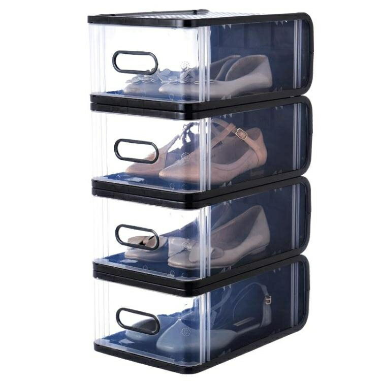 耐奔 加厚塑料透明抽屜式鞋盒整理箱宿舍神器鞋櫃家用鞋子收納盒