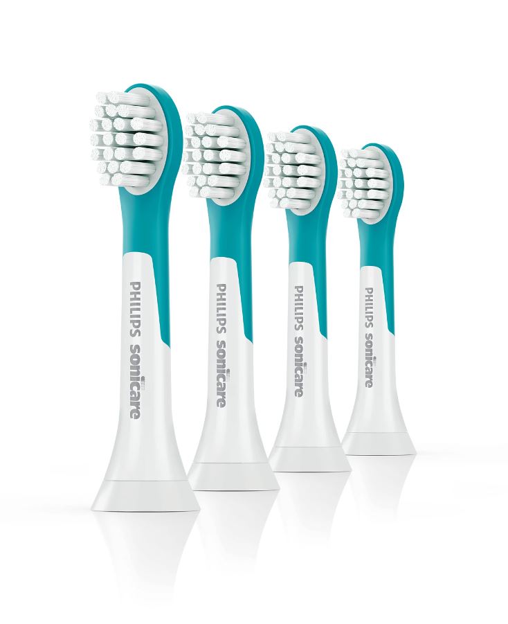 【產地美國】PHILIPS 飛利浦兒童音波牙刷迷你刷頭 4入袋裝 HX6032/63 適用HX6322及HX6311
