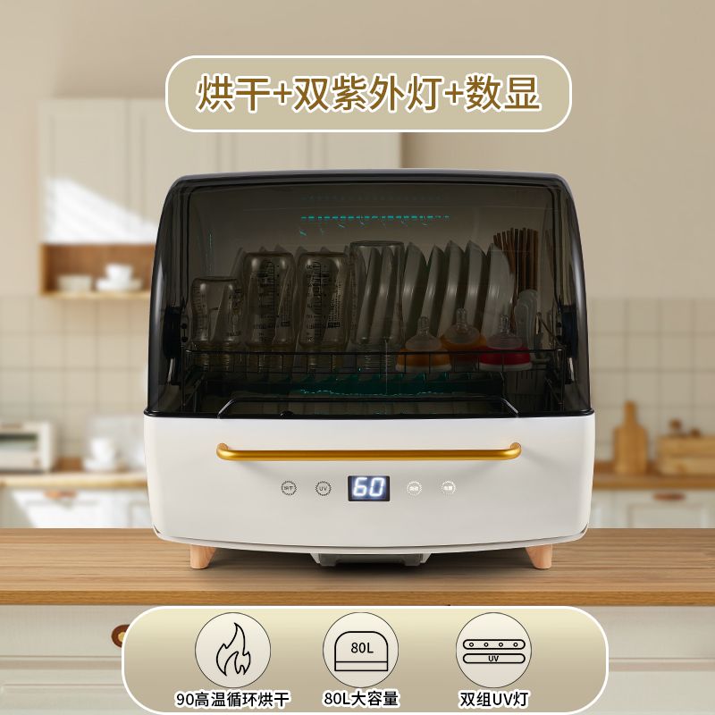 免運 最低價 碗盤櫥櫃 小型臺式消毒機碗筷茶杯殺菌熱風烘乾廚房消毒碗櫃家用免瀝水商用S048快速出貨