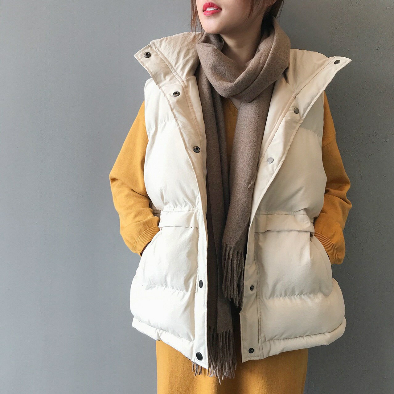棉馬甲女學生韓版寬松短款百搭外穿背心女士外套冬季新款馬夾坎肩「新年特惠」