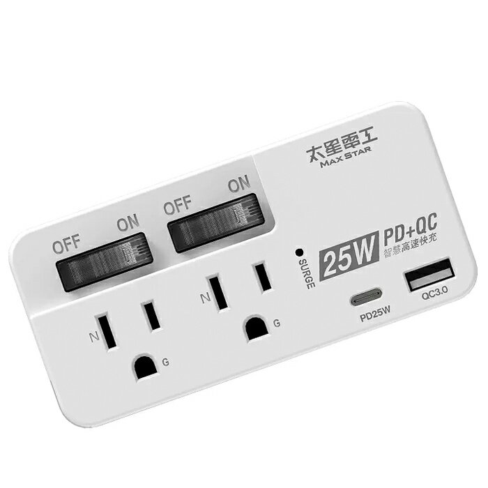 [COSCO代購5] D143941 太星電工 25W PD+QC 2開2插壁插轉接器 兩入組
