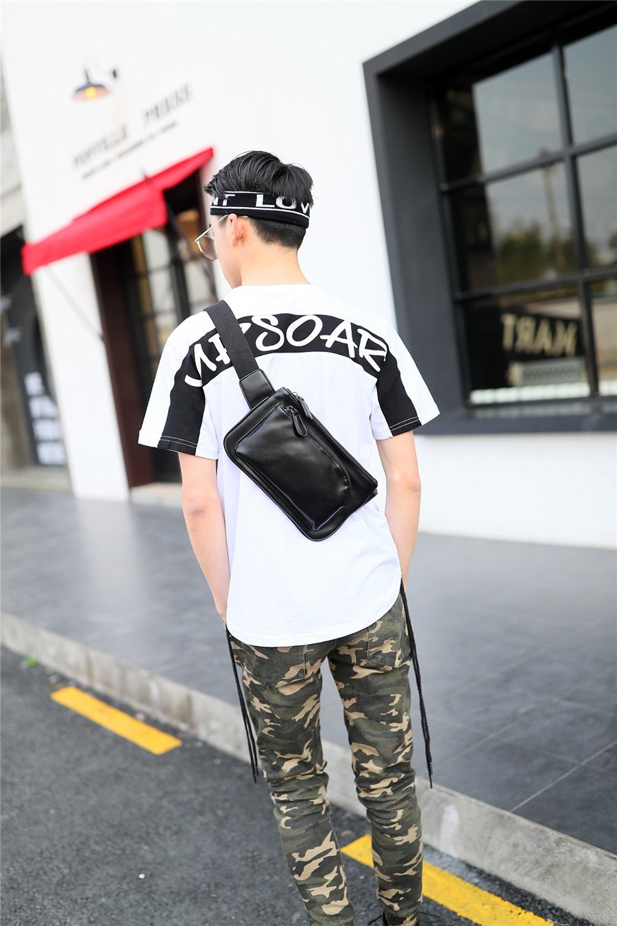 FINDSENSE品牌 韓國 新款 FIN韓國出品 包款 時尚 男士 胸包 斜挎 休閒 手機 單肩小包 潮流