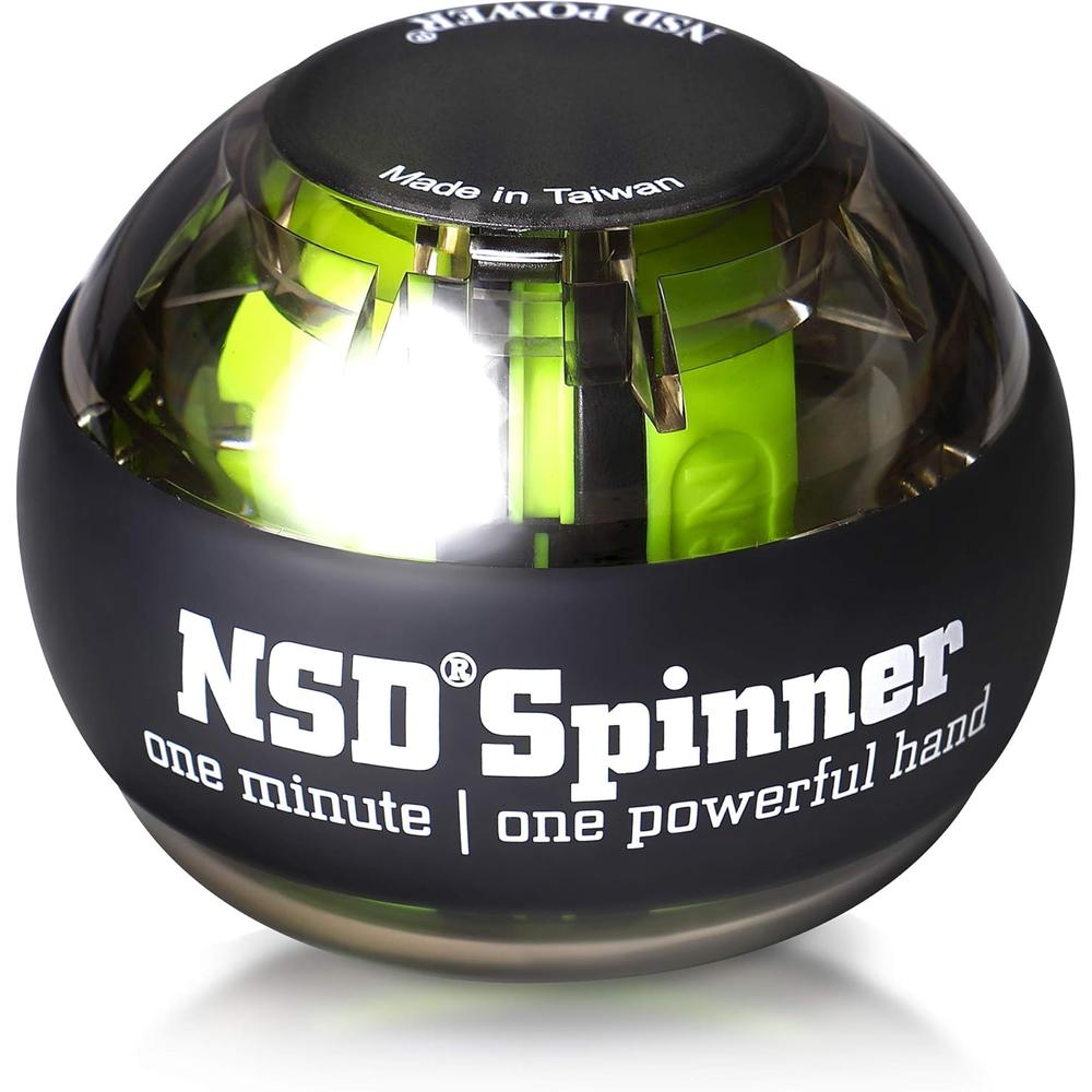 【日本代購】NSD Spinner 動力球｜自動啟動功能｜握力＆手臂肌肉訓練｜黑色