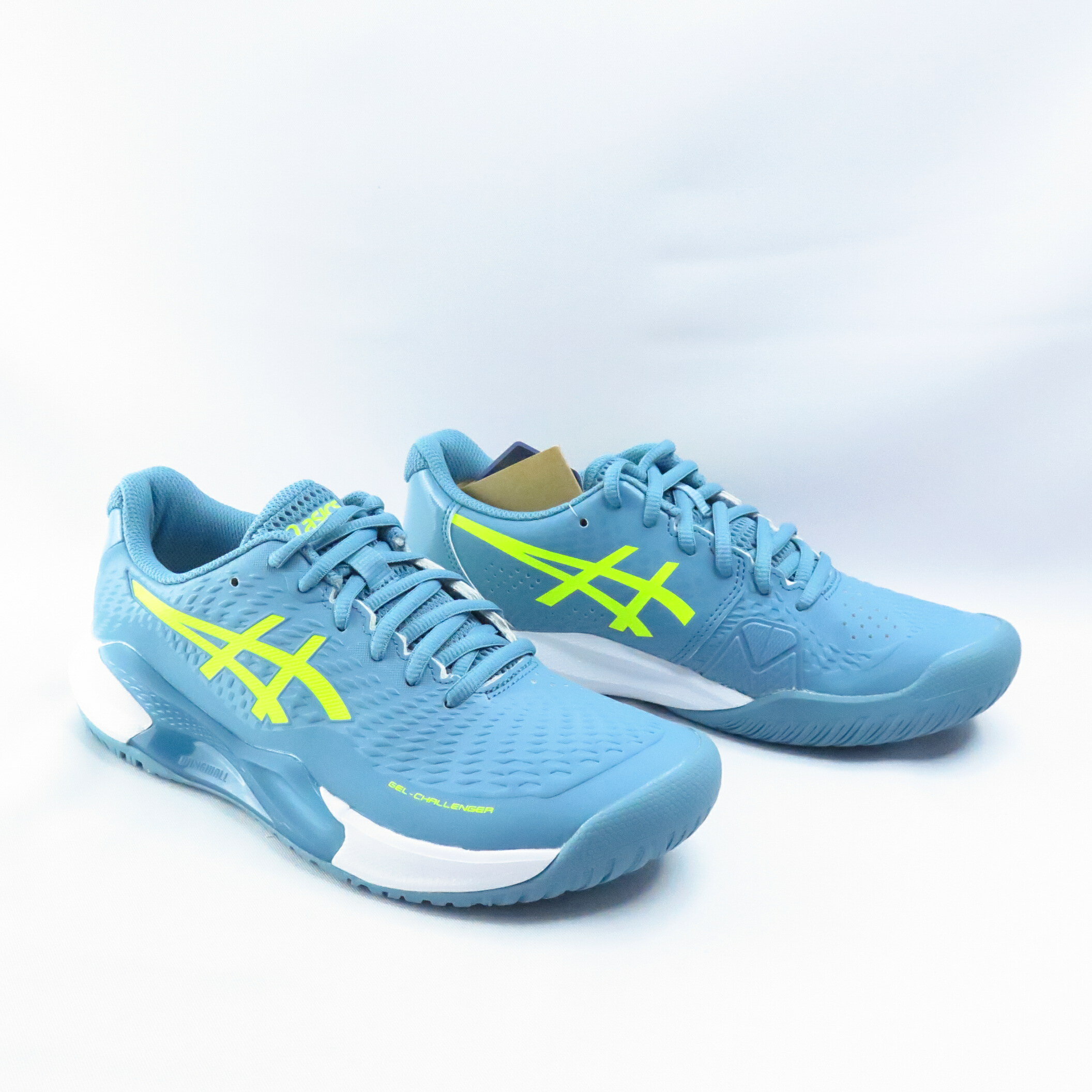 ASICS GEL-Challenger 14 女款 網球鞋 1042A231400 灰藍x黃【iSport愛運動】