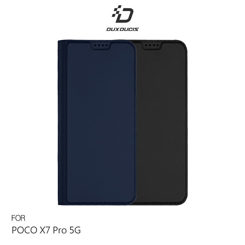 DUX DUCIS POCO X7 Pro 5G SKIN Pro 皮套 側翻皮套 插卡 可立 保護套 手機套 膚感皮套