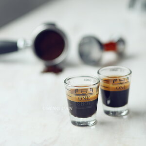 2只 搭咖啡下單免郵盎司杯espresso意式濃縮加厚玻璃刻度量杯45ml
