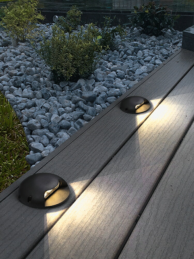 LED地埋燈3W戶外防水花園地燈嵌入式引路燈庭院側發光透光草坪燈