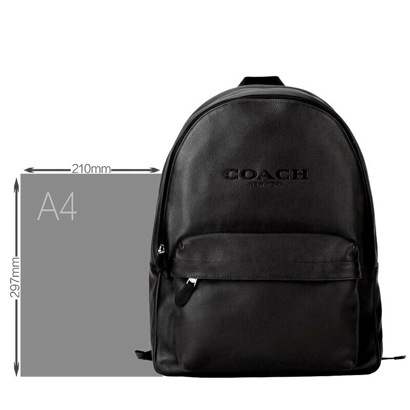 COACH男士經典黑色皮質雙肩後背包F54786 (現貨) ~【 菲尼斯 國際精品 ★ 疊加現抵$2099 】 4