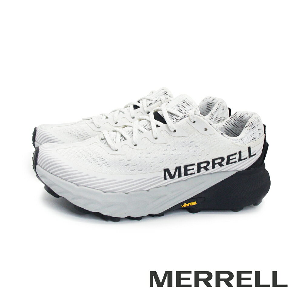 MERRELL(女)AGILITY PEAK 5戶外健身輕量型慢跑越野鞋 女鞋-白黑色