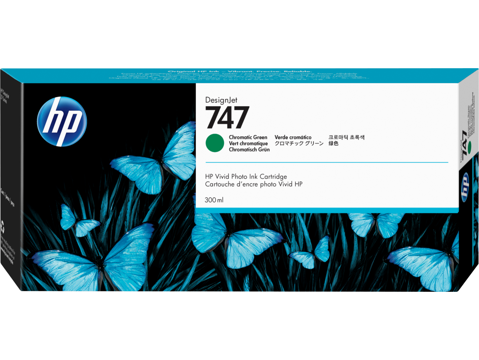 【領券優惠折300】HP NO.747 原廠豔綠色(CG)高容量墨水匣 P2V84A (300ml) For:HP Z9