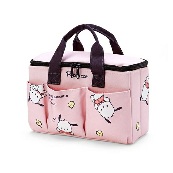 【震撼精品百貨】Pochacco 帕帢狗~日本三麗鷗Sanrio 帕恰狗尼龍多口袋手提收納箱 M (粉動作款)*00696