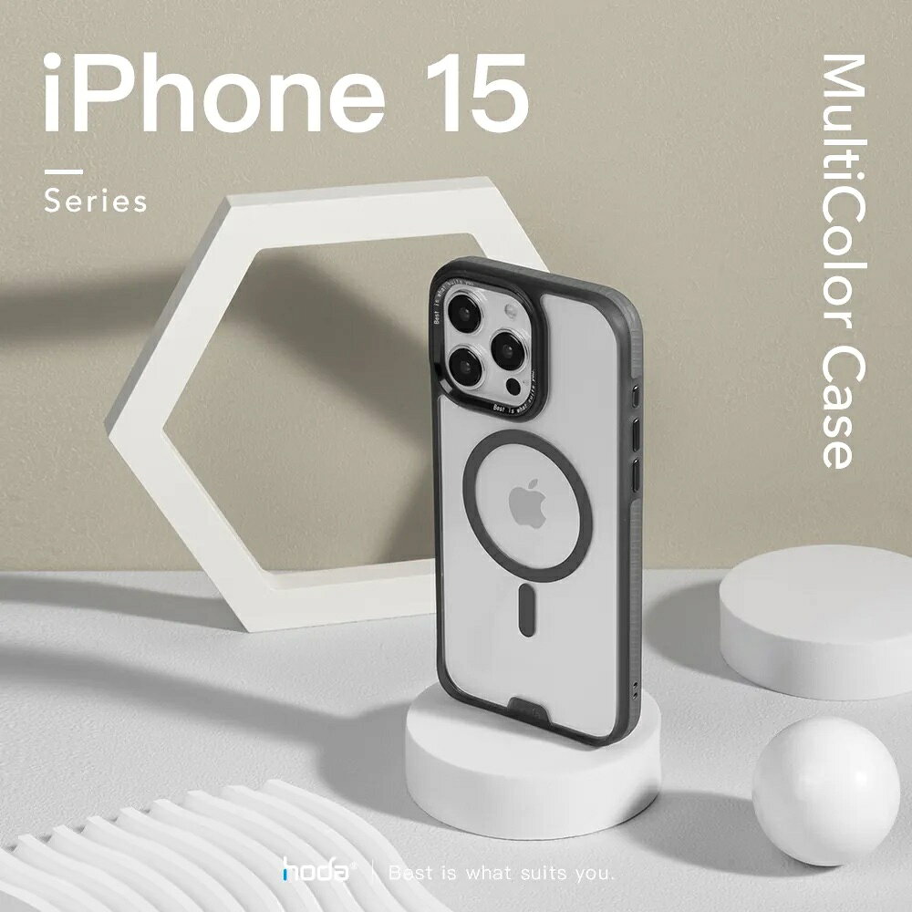 hoda 彩石 支援 magsafe 軍規 防摔殼 保護殼 手機殼 適用 iPhone 15 Plus pro Max 2