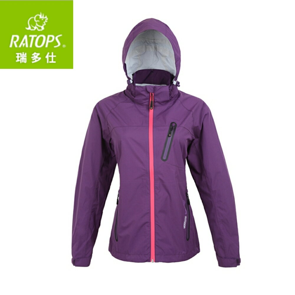 【瑞多仕 RATOPS 女 2.5layer防水透濕夾克《茄紫色》】RAW-106/保暖外套/風衣/旅遊
