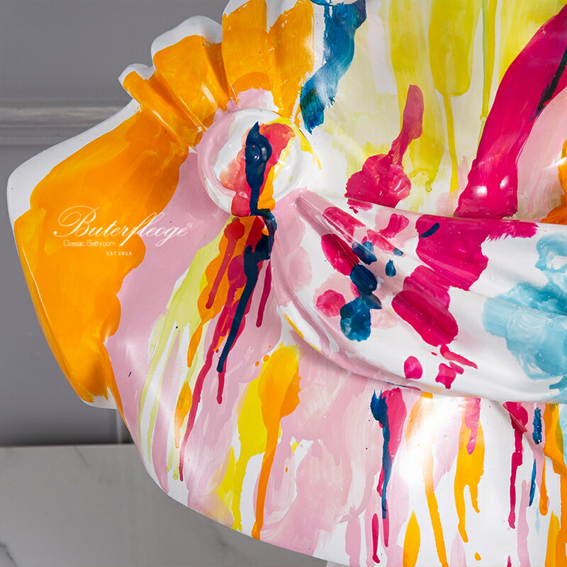 蝶陶大衛雕塑樣板間裝飾品樹脂大型擺件酒店玄關雕像人頭北歐家居 2