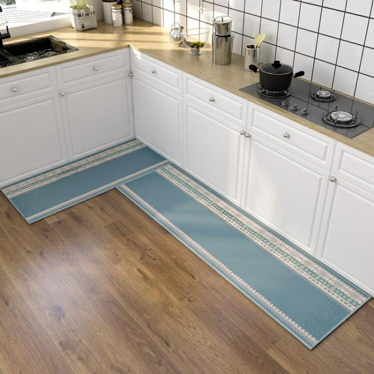 廚房地墊 防油防水長條腳墊子簡約現代廚房地毯家用耐髒吸水防滑墊