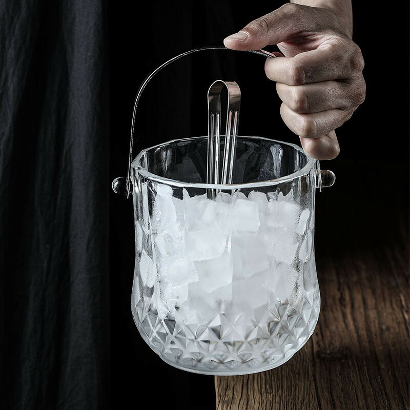 北歐玻璃冰桶酒吧KTV商用專用香檳啤酒紅酒家用網紅冰塊桶高顏值